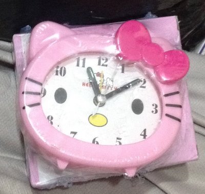 全新 Hello Kitty 時尚造型鬧鐘 立體凱蒂貓頭 床頭鬧鐘 時鐘 桌鐘