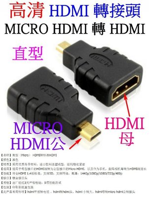 【購生活】高清 HDMI轉接頭 micro HDMI公轉HDMI母 直型1.4版 1080P HDMI轉換頭