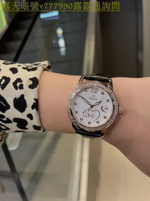 特惠百貨送調表器 OMEGA歐米茄新款女士手錶 石英腕表 進口石英3針機芯 316L精鋼鑲鉆腕錶 藍寶石鏡面直徑35mm