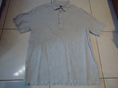 Blue Harbour 短袖淡藍色休閒衫,尺寸:M,100%麻,少穿很新,肩寬48cm,特價大出清