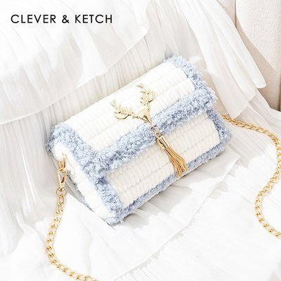 新店促銷Clever&amp;Ketch手工編織包包diy材料包自制手織送女友時尚單肩斜挎促銷活動