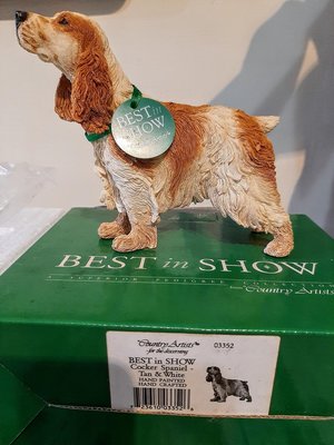【早集二手傢飾】英國BEST in SHOW世界名犬 cocker spaniel 可卡犬 波麗彩繪裝飾工藝品