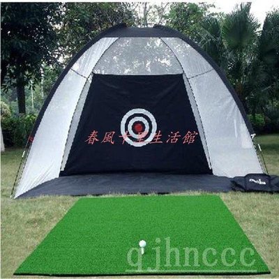 室內高爾夫球器材練習器家用練習網打擊墊套裝golf打擊籠訓練地毯現貨熱銷-
