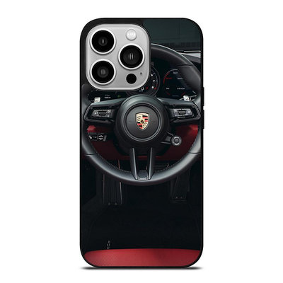 PORSCHE 保時捷汽車轉向logo時尚新款精緻手機殼保護套適用於iphone 15 Pro Max