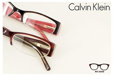 【My Eyes 瞳言瞳語】Calvin Klein卡文克萊膠框光學鏡架 黑粉/褐紋雙色 日式風格 小框設計(5530)