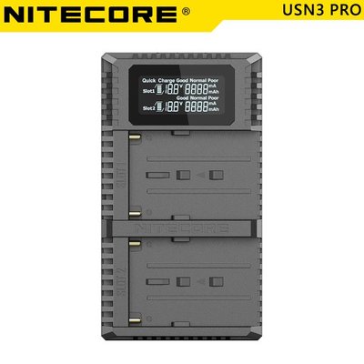 EGE 一番購】Nitecore 奈特柯爾【USN3 Pro】NP-F970 USB雙槽智能充電器 活化檢測【公司貨】