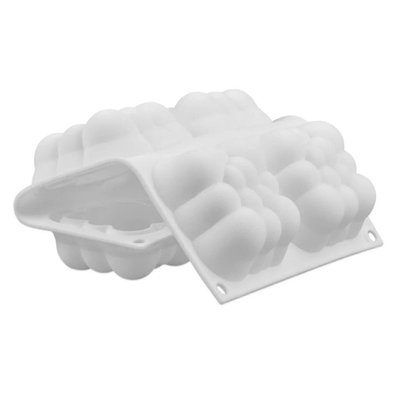 六格雲朵造型矽膠模 蛋糕模 水泥模