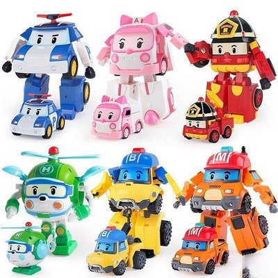 【熱賣】變形警車珀利機器人 波利變型 機器人 波利玩具 波利機器人 波力 變型波利 波利玩具車 救援小隊玩具車 兒童玩具