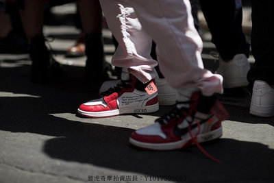 【小明潮鞋】Air Jordan 1 x Off White 黑白紅 芝加哥 經典 文化耐吉 愛迪達