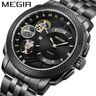 【潮裡潮氣】美格爾MEGIR石英錶時尚商務運動男士手錶2091