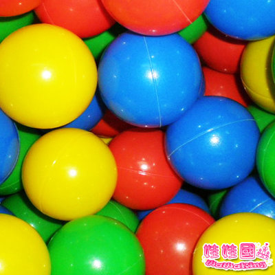 【娃娃國】7公分遊戲球100顆(網袋裝)/遊戲球-MIT台灣製造*CE認證.好品質.球池球.遊戲塑膠海洋球.波波球