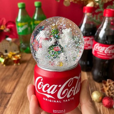 2021年 聖誕節 可樂罐造型水晶球 北極熊 聖誕 水晶球 可口可樂 禮物 可樂罐 小7 （交換禮物 限量）