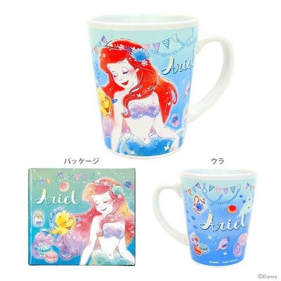 正版授權 日本帶回 迪士尼 ARIEL 小美人魚 艾莉兒 陶瓷馬克杯 馬克杯 陶瓷杯 玻璃杯 單耳杯 咖啡杯 飲料杯 水杯 杯子