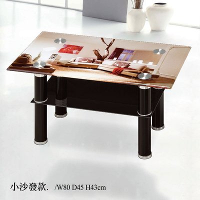 【在地人傢俱】22 Z便宜購-B-1小沙發黑色2.6尺玻璃雙層大茶几 ZSH357-1