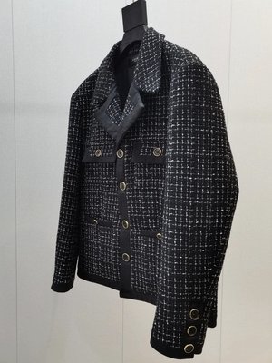【BLACK A】精品AMIRI 2021 Tweed Jacket 秀款小香風黑色編織毛呢西裝外套 易烊千璽同款‼️防疫優惠特價