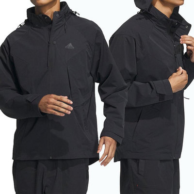 Adidas TH Top WV JKT 男 黑色 運動 戶外 寬鬆 可收納連帽 外套 IP4922