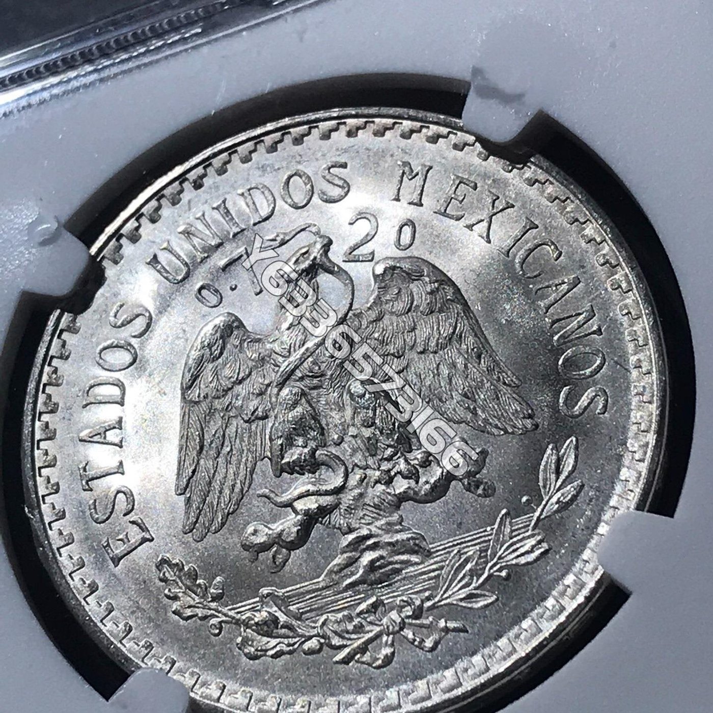 NGC MS67分1943年墨西哥鷹洋銀幣1比索，頂級高分評級品收藏品舊藏 