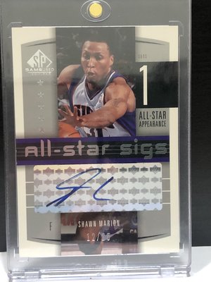 SP Game Used Ed Shawn Marion 簽名卡 /25