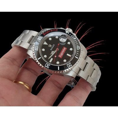 現貨熱銷-Rolex 自動錶帶全不銹鋼手錶 / 自動勞力士手錶 SUPREME 型