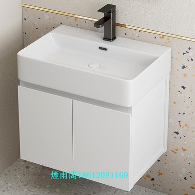 特賣-加厚太空鋁合金小戶型浴室柜衛生間洗手盆柜組合小尺寸洗臉盆超窄