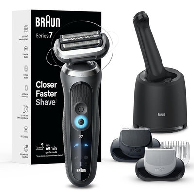 [4美國直購1年保固] Braun 7系列 7177cc 電鬍刀 S7 電動刮鬍刀 乾濕兩用 Series 7 360 Flex
