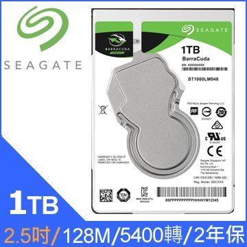 【MR3C】含稅 SEAGATE 1TB 1T ST1000LM048新梭魚 SATA硬碟 7mm