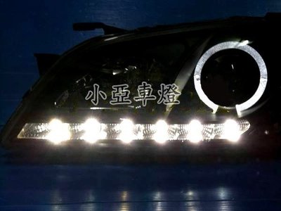 小亞車燈改裝※全新高質質LEXUS IS200 IS300 黑框光圈R8燈眉版魚眼大燈