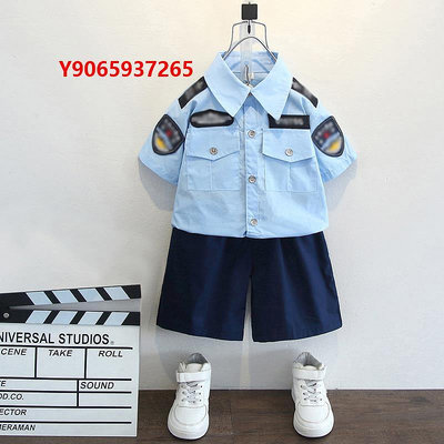 cosplay服裝兒童演出服表演服裝警服警官服角色cos扮演警察童裝公安男童夏裝