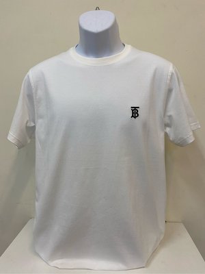 BURBERRY 經典 基本款 素雅 TB 字樣 歐洲直送 短 T恤 白色
