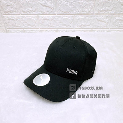 【豬豬老闆】PUMA 基本系列 黑 小LOGO 休閒 運動 戶外 可調式 單一尺寸 棒球帽 02531801