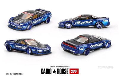 汽車模型 KAIDO HOuSE 1/64 藍色 MINIGT Honda 本田NSX V2合金汽車模型