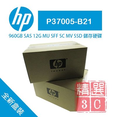 全新盒裝 HP P37005-B21 P37068-001 960GB SAS 2.5吋 G8-G10伺服器硬碟 SSD