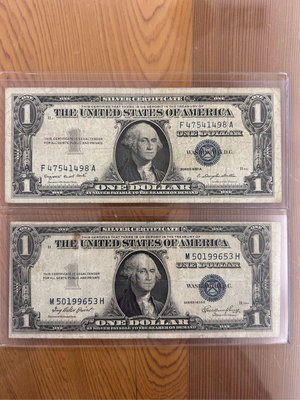 【晶晶收藏】美國 1元 美元 美金 早期 1935年 1957年 紙幣 古董 鈔票 外幣