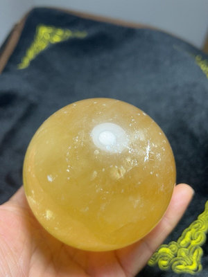 407號天然冰洲石球擺件7.75厘米送底座 水晶 擺件 原石【天下奇物】1998
