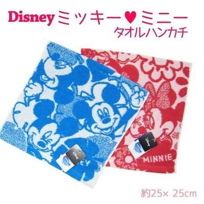 *現貨*日本Disney 100%棉 小毛巾 小方巾 手帕 米奇 米妮 25×25 迪士尼 x 日本DR.C醫藥 合作款