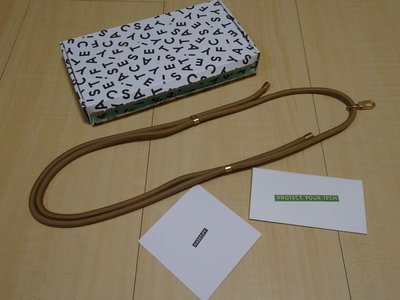 CASETiFY Rope Phone Strap with Card - Beige 手機織繩背帶套組 可調節背帶設計