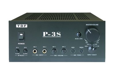 高傳真音響【TDF P-3S】前後級廣播擴大機