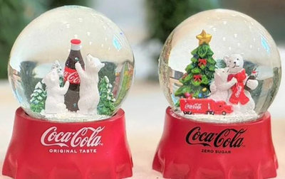 7-11 可口可樂聖誕水晶球【繽紛綠、聖誕紅】2023年