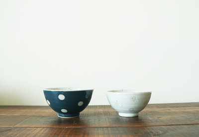 MH選物室 美濃焼 Dot's Pair rice bowl 可愛點點 碗筷組