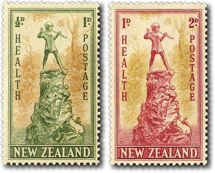 【雲品一】紐西蘭New Zealand 1945 Sc B26-7 Peter Pan(2) set MNH 庫號#B532 46434