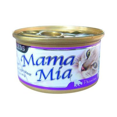 SNOW的家【訂購】聖萊西 Seeds MamaMia 貓餐罐-雞肉+白身鮪魚+蝦肉85g (80040520