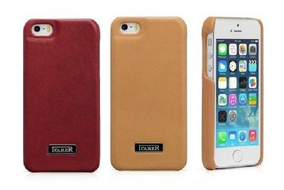 --庫米--ICARER 奢華系列APPLE iPhone5 5S 單底背蓋 手工真皮保護套 保護殼