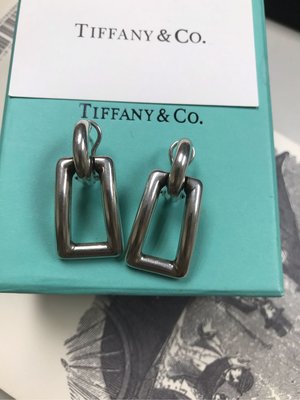 Tiffany&amp;co. 925銀 義大利製 長型 耳環 2002年 古董 稀有款