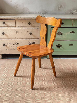 【二手】德國中古，實木椅子。Vintage8647【木清院】 古玩 收藏 古董