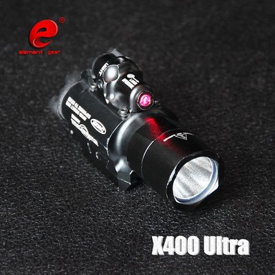 元素X400X300U下掛手電筒戰術紅LED強光爆閃配p1火鼠s200改裝手電筒強光手電