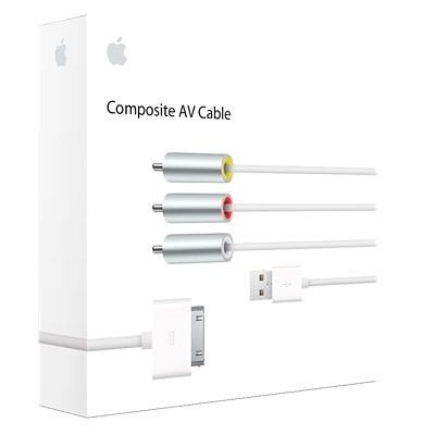 [龍龍3C] 蘋果 Apple 原廠 30Pin Composite AV Cable 轉接器 MC748FE