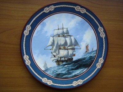 [美]英國百年名瓷Royal Doulton1989年骨瓷限量裝飾盤Endeavour