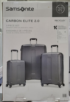 【小如的店】好市多線上代購~Samsonite Carbon Elite 2.0 22吋+27吋+31吋行李箱(3件組) 2023000