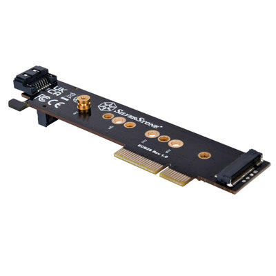 光華CUMA散熱精品*銀欣 ECM28 PCIe x4 轉 NVMe x1 和 SATA SSD x1 轉接卡~現貨