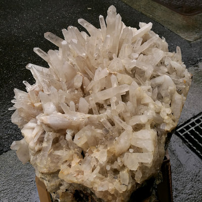 [友克鑫礦業]ac796約25.4kg-白水晶簇 水晶簇 淨化消磁 天然水晶 水晶柱 原礦 原石